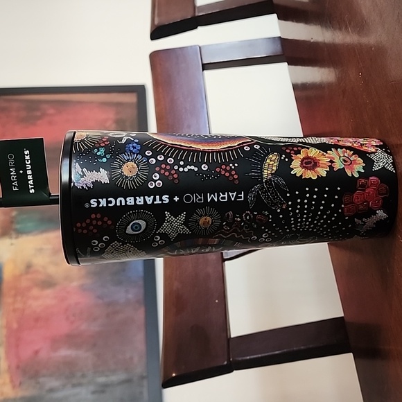 Starbucks Other - Starbucks x Farm Rio Black Floral Colorful Travel Tumbler